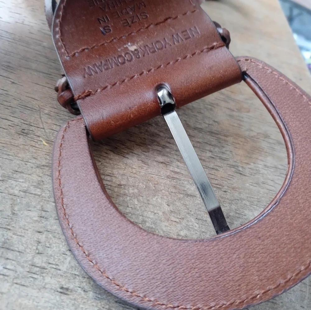 New York & Company brown Braided Genuine leather Belt Small